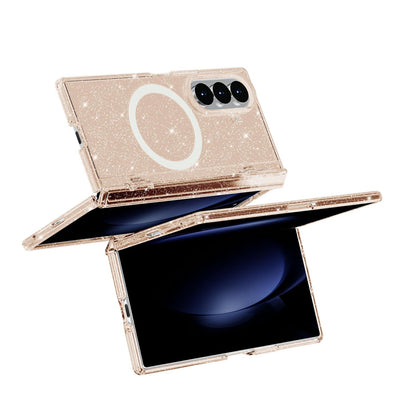 For Galaxy Z Fold8 Ultra 5G Terminator Style Glitter Powder MagSafe Magnetic Phone Case - Gold - EDA010178102D