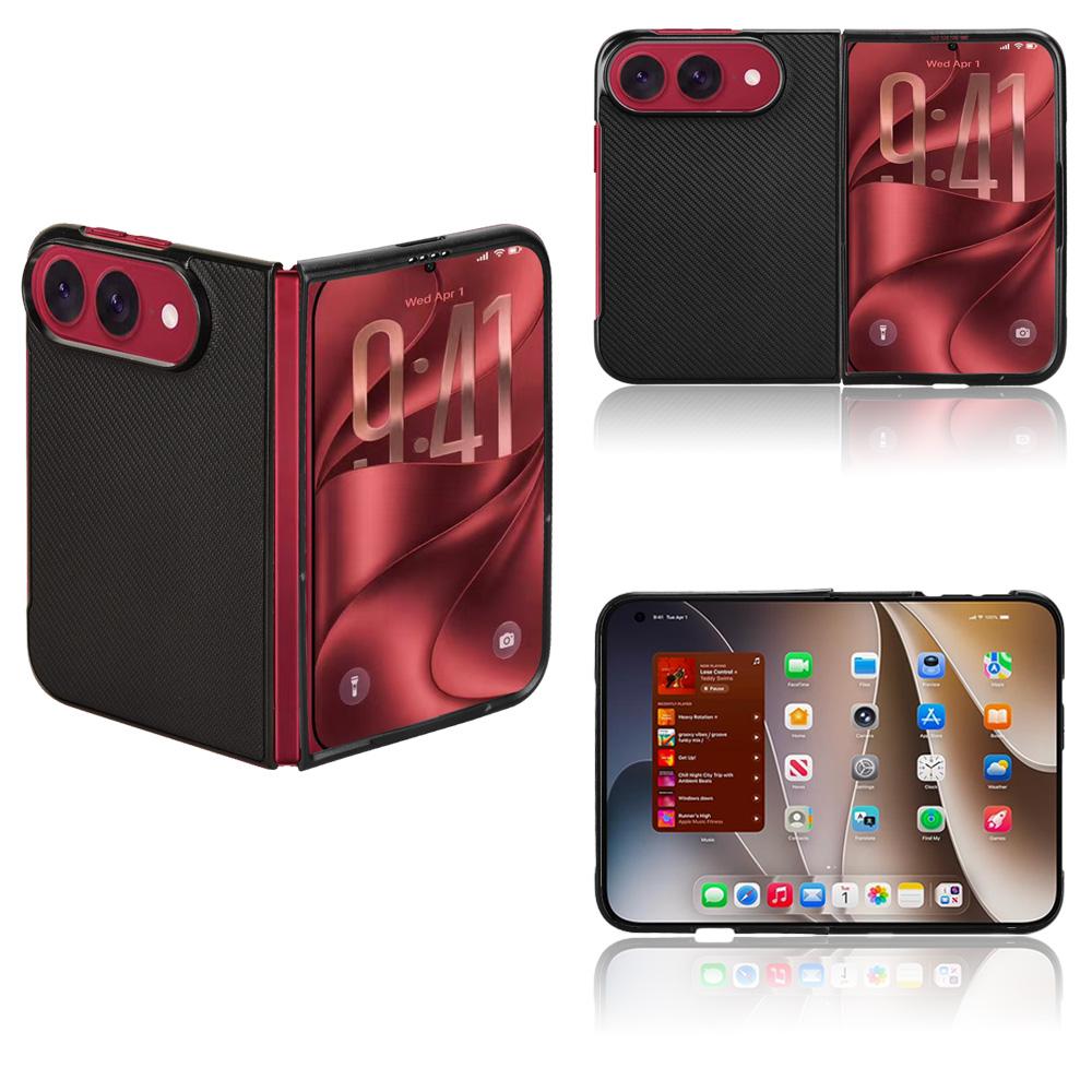 For iPhone Duo PU Leather PC Phone Case - Black - EDA010179801B