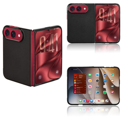 For iPhone Duo PU Leather PC Phone Case - Black - EDA010179801B