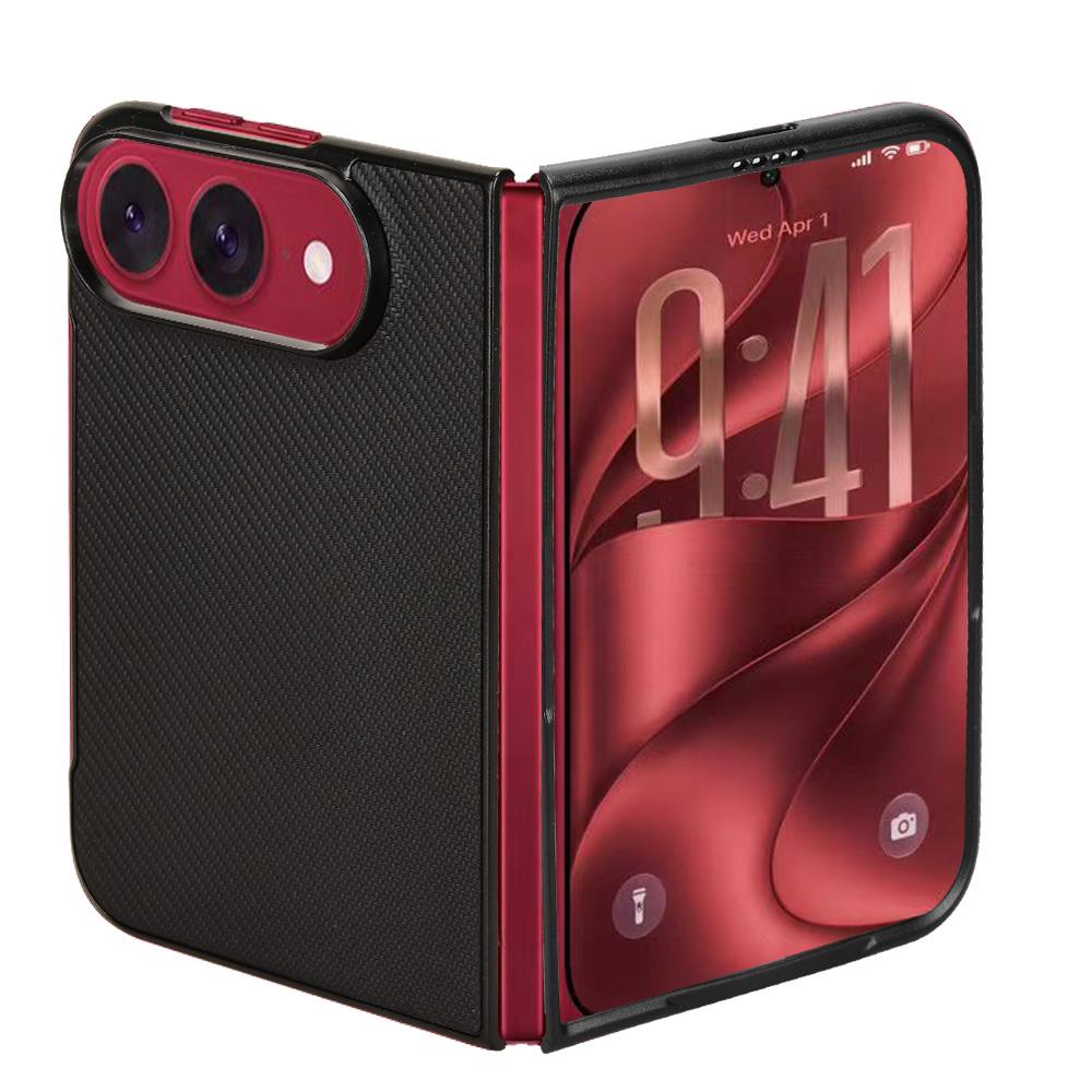 For iPhone Duo PU Leather PC Phone Case - Black - EDA010179801B