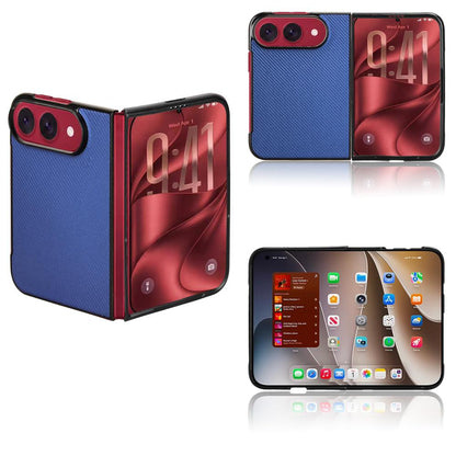 For iPhone Duo PU Leather PC Phone Case - Blue - EDA010179801C