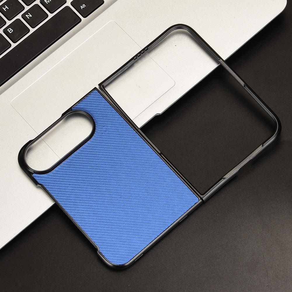 For iPhone Duo PU Leather PC Phone Case - Blue - EDA010179801C