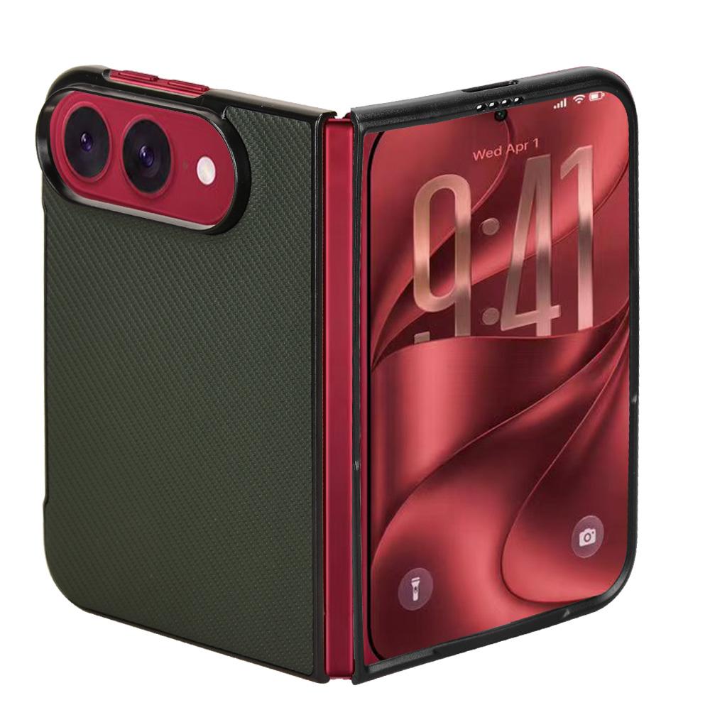 For iPhone Duo PU Leather PC Phone Case - Green - EDA010179801D