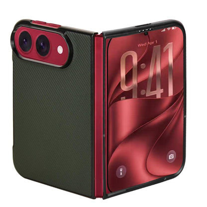 For iPhone Duo PU Leather PC Phone Case - Green - EDA010179801D