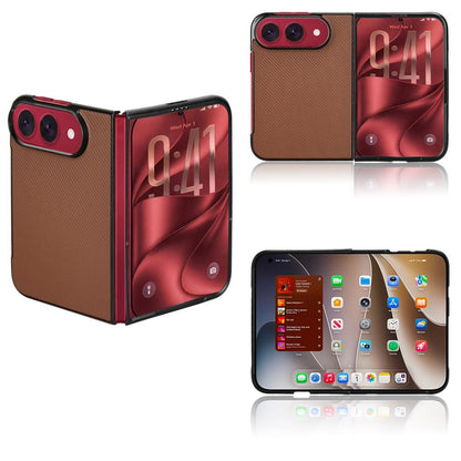 For iPhone Duo PU Leather PC Phone Case - Brown - EDA010179801E