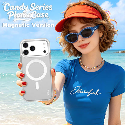 For iPhone 18 Pro Max imak Candy Series Magnetic Shockproof Phone Case - White - EDA010181201G