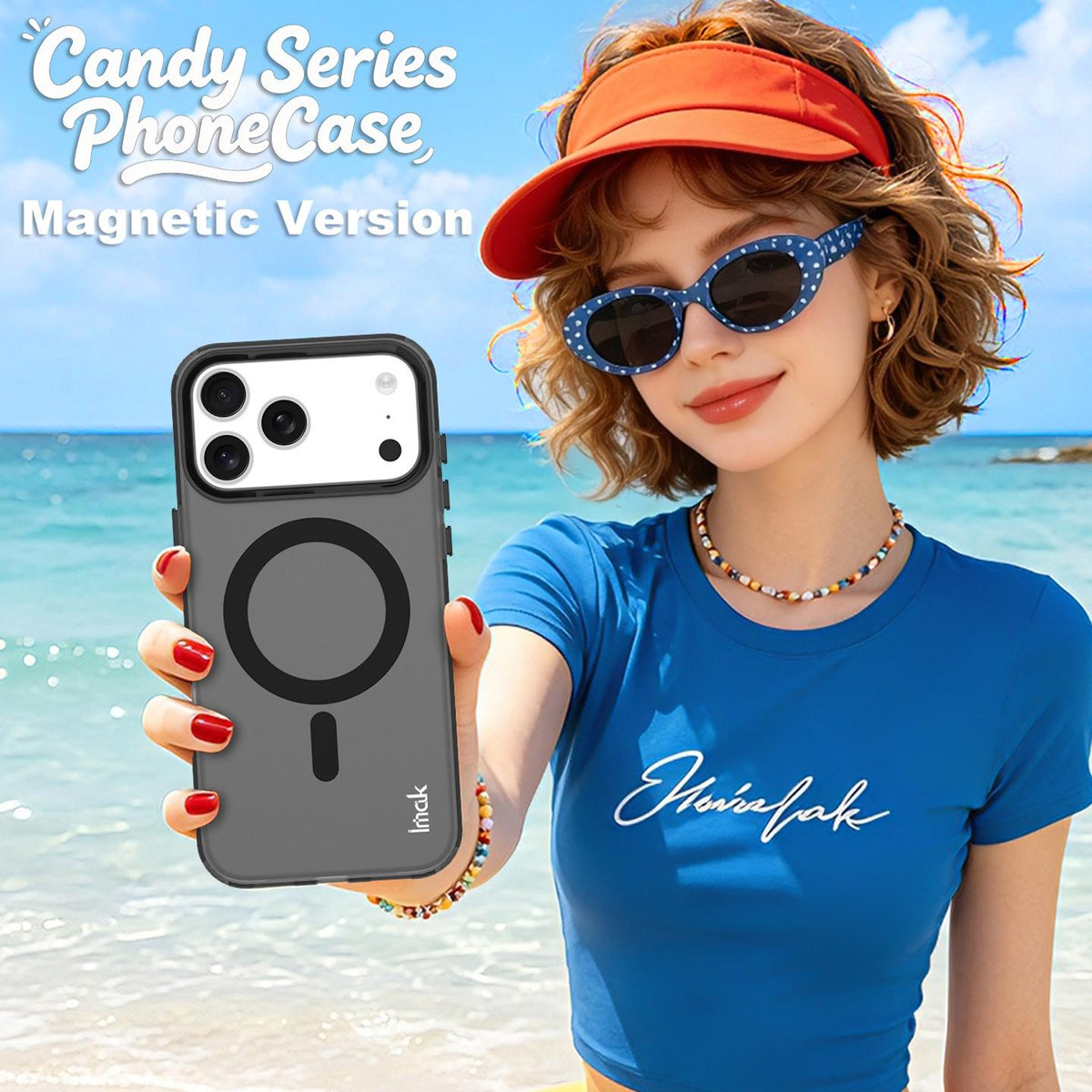 For iPhone 18 Pro imak Candy Series Magnetic Shockproof Phone Case - Black - EDA010181202A