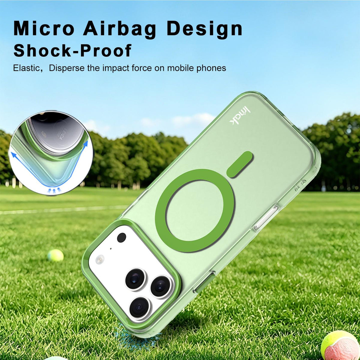 For iPhone 18 Pro imak Candy Series Magnetic Shockproof Phone Case - Green - EDA010181202C