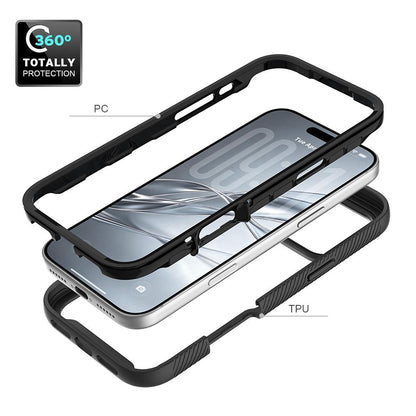 For iPhone 17 Pro Max Starry Sky Solid Color Shockproof TPU Clear PC Phone Case - Dark Blue - EDA010188103B