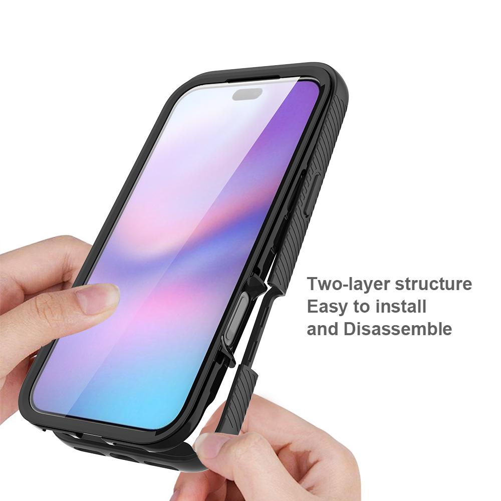 For iPhone 18 Pro Max Starry Sky Solid Color Series PC + TPU Phone Case with PET Film - Royal Blue - EDA010188201B