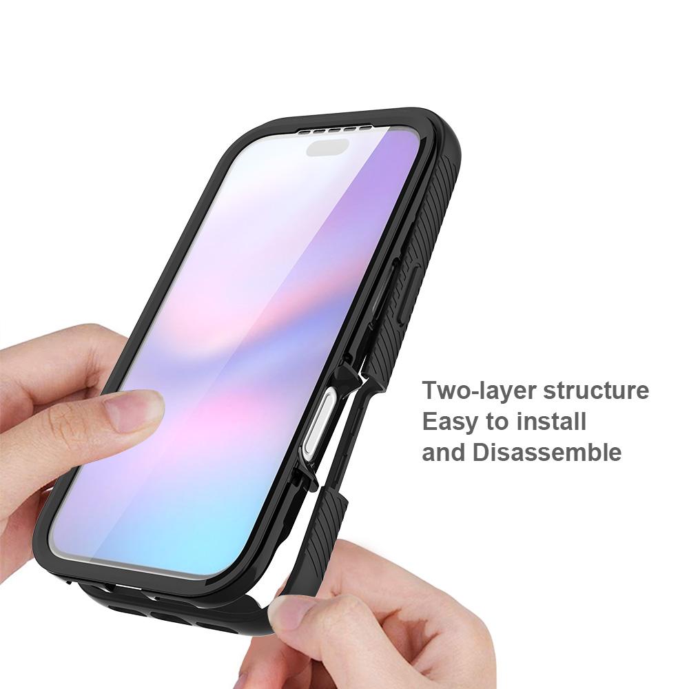 For iPhone 18 Pro Starry Sky Solid Color Series PC + TPU Phone Case with PET Film - Royal Blue - EDA010188202B