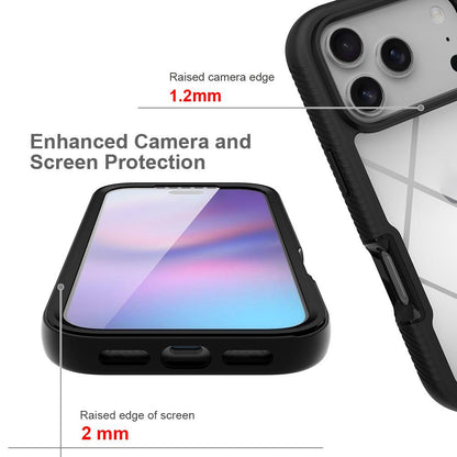 For iPhone 18 Pro Starry Sky Solid Color Series PC + TPU Phone Case with PET Film - Purple - EDA010188202D