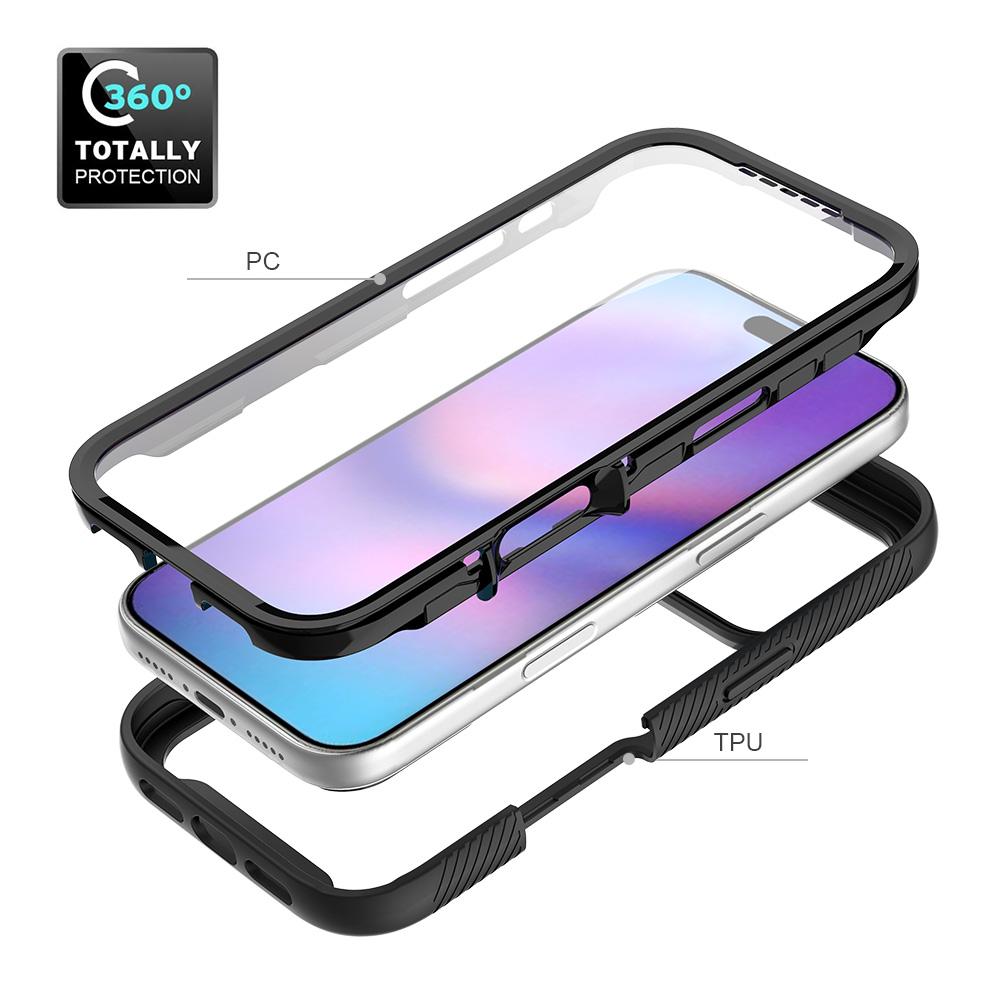 For iPhone 18 Pro Starry Sky Solid Color Series PC + TPU Phone Case with PET Film - Purple - EDA010188202D