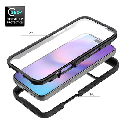For iPhone 17 Pro Max Starry Sky Solid Color Series PC + TPU Phone Case with PET Film - Red - EDA010188203C