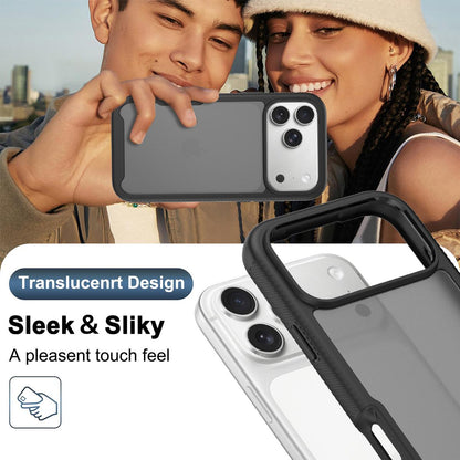 For iPhone 18 Pro Max Starry Sky Matte Two-Tone TPU Hybrid PC Phone Case with Screen Protector - Green - EDA010188302C