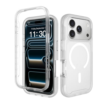 For iPhone 18 Pro Starry Sky Matte Magnetic TPU Hybrid PC Phone Case - Matte Transparent - EDA010188401F