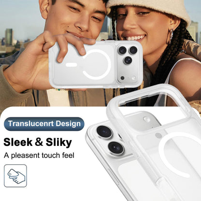 For iPhone 18 Pro Max Starry Sky Matte Magnetic TPU Hybrid PC Phone Case - Matte Transparent - EDA010188402F
