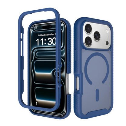 For iPhone 17 Pro Starry Sky Matte Magnetic TPU Hybrid PC Phone Case - Blue - EDA010188404B