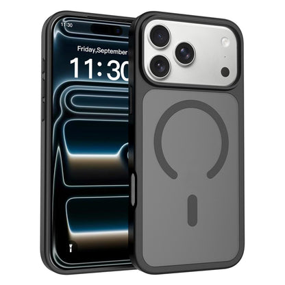 For iPhone 18 Pro Max Skin Feel TPU Hybrid PC MagSafe Phone Case - Black - EDA010189001A
