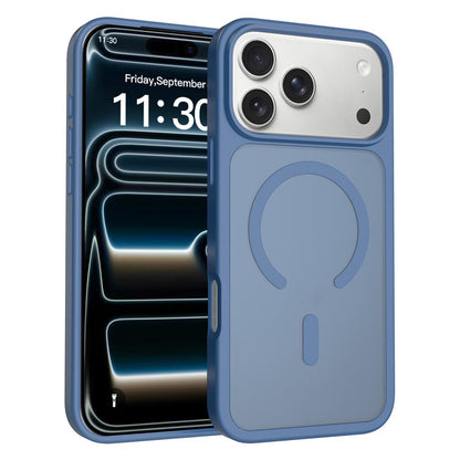 For iPhone 18 Pro Max Skin Feel TPU Hybrid PC MagSafe Phone Case - Blue - EDA010189001B