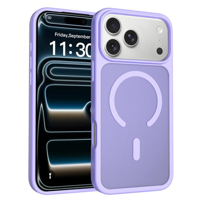 For iPhone 18 Pro Max Skin Feel TPU Hybrid PC MagSafe Phone Case - Purple - EDA010189001D