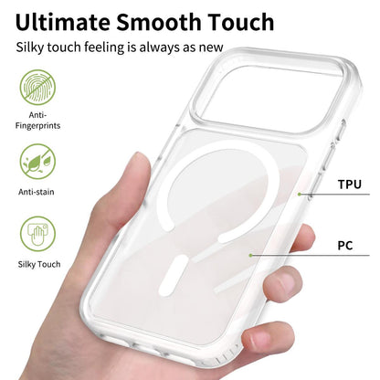 For iPhone 18 Pro Max Skin Feel TPU Hybrid PC MagSafe Phone Case - Transparent - EDA010189001F