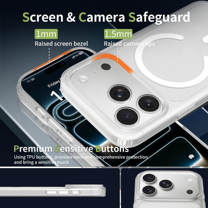 For iPhone 18 Pro Max Skin Feel TPU Hybrid PC MagSafe Phone Case - Transparent - EDA010189001F