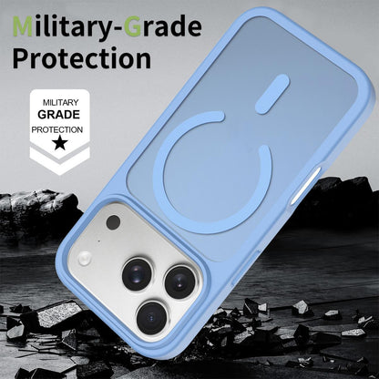For iPhone 18 Pro Max Skin Feel TPU Hybrid PC MagSafe Phone Case - Sierra Blue - EDA010189001I