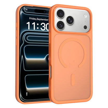 For iPhone 18 Pro Max Skin Feel TPU Hybrid PC MagSafe Phone Case - Orange - EDA010189001J