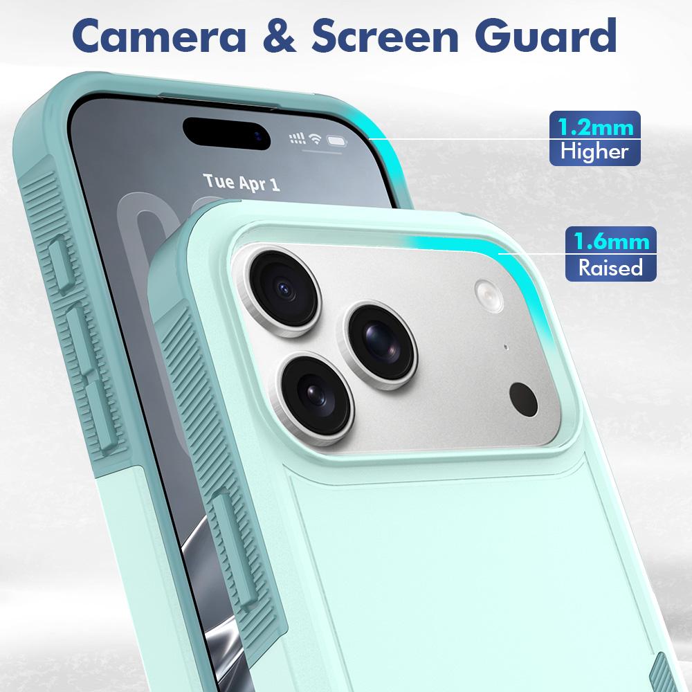 For iPhone 18 Pro Max 2 in 1 PC + TPU Phone Case - Light Green - EDA010189101A