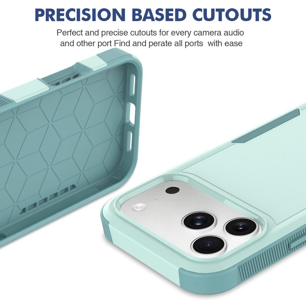 For iPhone 18 Pro Max 2 in 1 PC + TPU Phone Case - Light Green - EDA010189101A