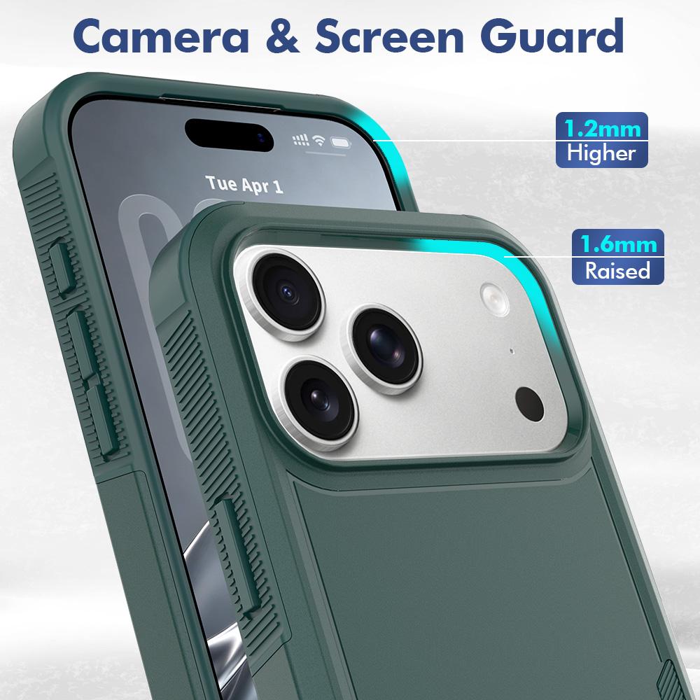 For iPhone 18 Pro Max 2 in 1 PC + TPU Phone Case - Dark Green - EDA010189101B