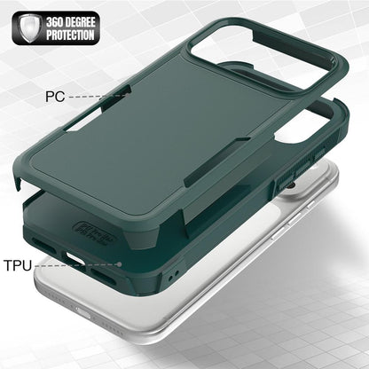 For iPhone 18 Pro Max 2 in 1 PC + TPU Phone Case - Dark Green - EDA010189101B