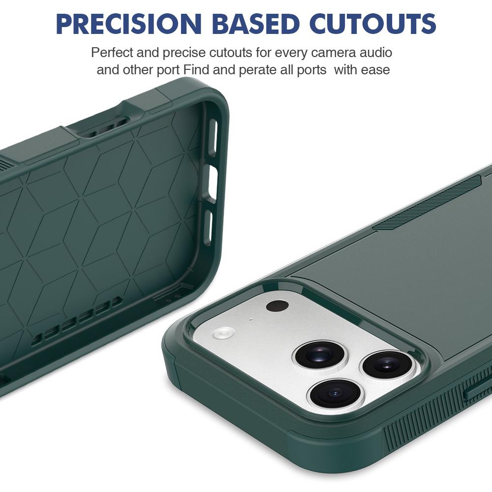 For iPhone 18 Pro Max 2 in 1 PC + TPU Phone Case - Dark Green - EDA010189101B
