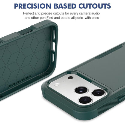 For iPhone 18 Pro Max 2 in 1 PC + TPU Phone Case - Dark Green - EDA010189101B