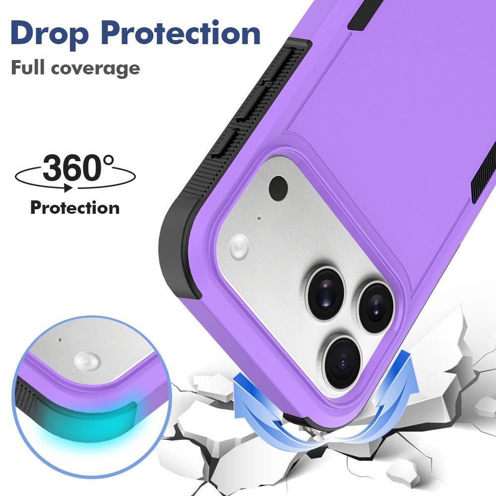 For iPhone 18 Pro Max 2 in 1 PC + TPU Phone Case - Purple - EDA010189101D