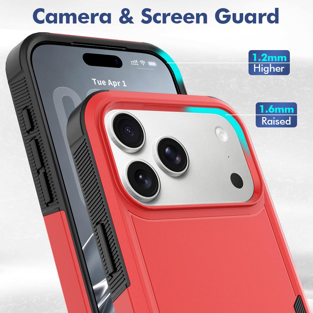 For iPhone 18 Pro Max 2 in 1 PC + TPU Phone Case - Red - EDA010189101E