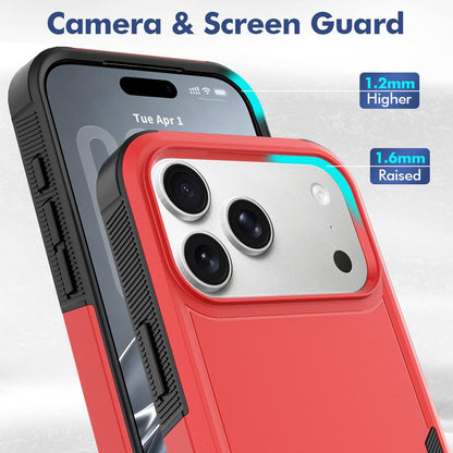 For iPhone 18 Pro Max 2 in 1 PC + TPU Phone Case - Red - EDA010189101E