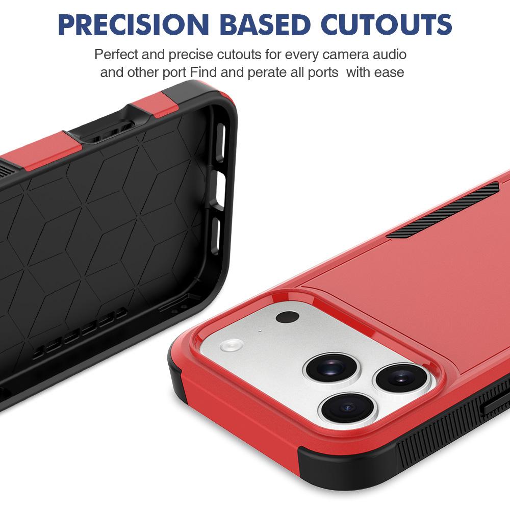 For iPhone 18 Pro Max 2 in 1 PC + TPU Phone Case - Red - EDA010189101E
