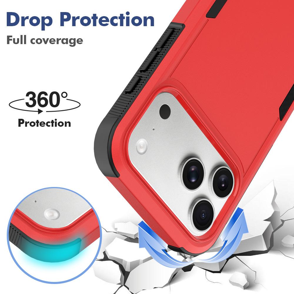 For iPhone 18 Pro Max 2 in 1 PC + TPU Phone Case - Red - EDA010189101E