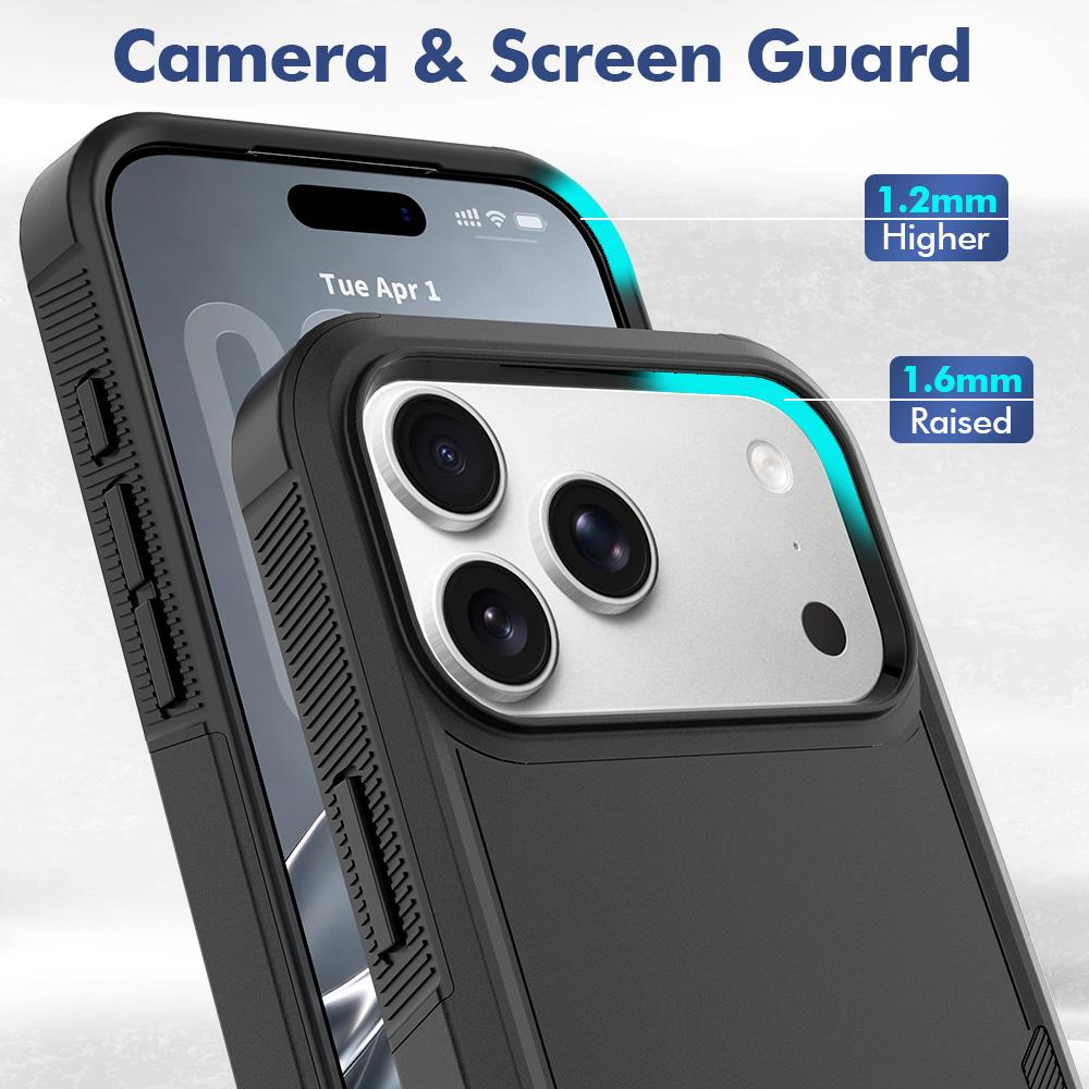 For iPhone 18 Pro Max 2 in 1 PC + TPU Phone Case - Black - EDA010189101F