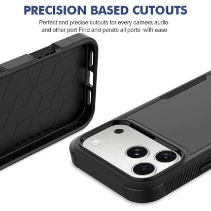 For iPhone 18 Pro Max 2 in 1 PC + TPU Phone Case - Black - EDA010189101F
