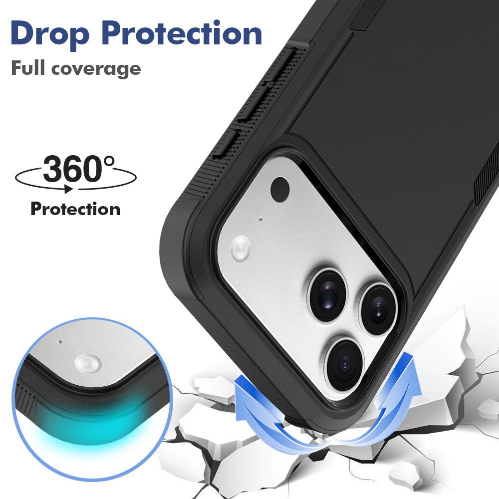 For iPhone 18 Pro Max 2 in 1 PC + TPU Phone Case - Black - EDA010189101F