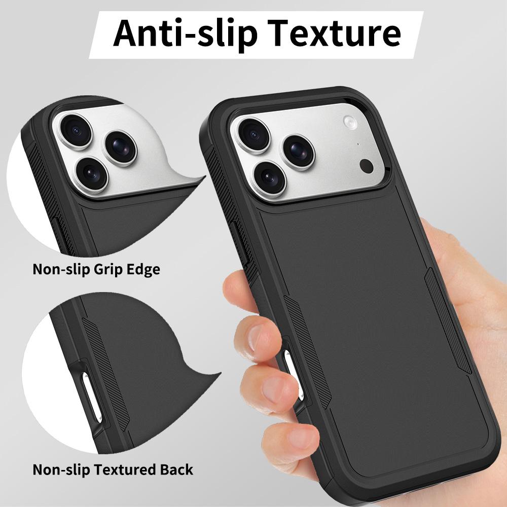 For iPhone 18 Pro Max 2 in 1 PC + TPU Phone Case - Black - EDA010189101F