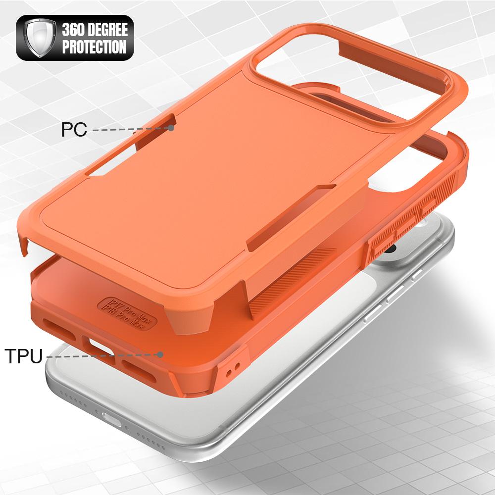 For iPhone 18 Pro Max 2 in 1 PC + TPU Phone Case - Orange - EDA010189101G