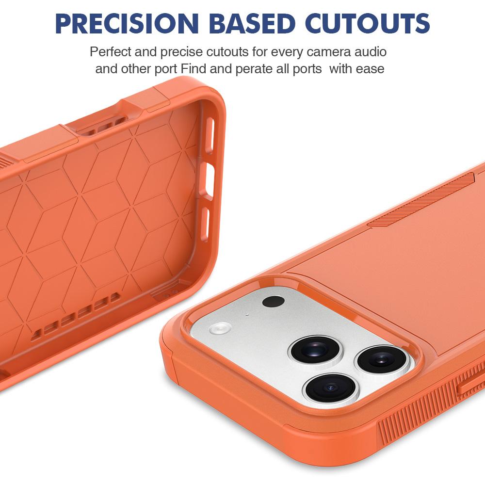 For iPhone 18 Pro Max 2 in 1 PC + TPU Phone Case - Orange - EDA010189101G