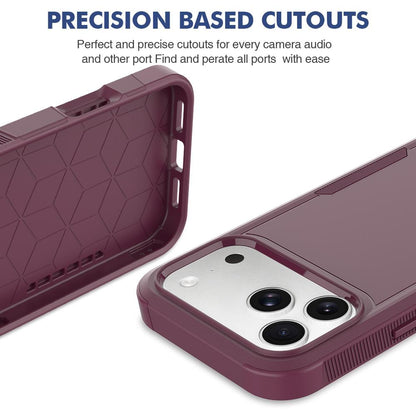 For iPhone 18 Pro Max 2 in 1 PC + TPU Phone Case - Cherry Red - EDA010189101H