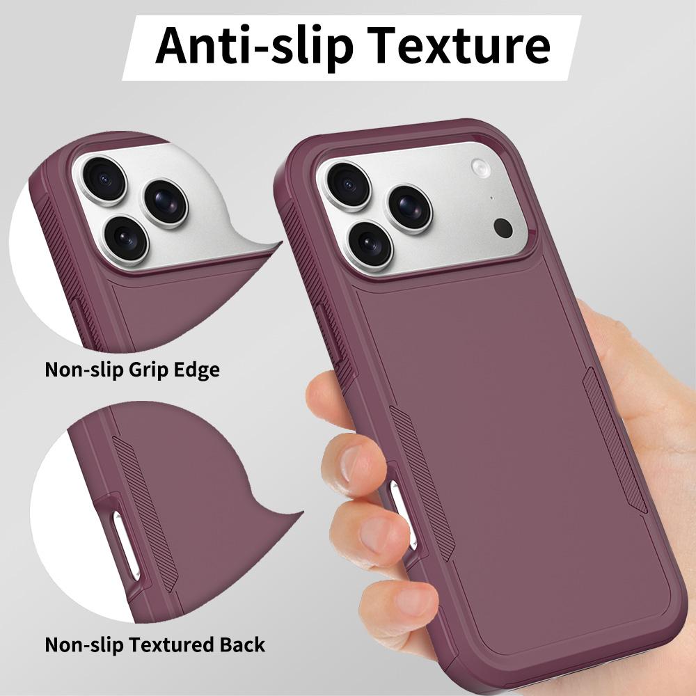 For iPhone 18 Pro Max 2 in 1 PC + TPU Phone Case - Cherry Red - EDA010189101H