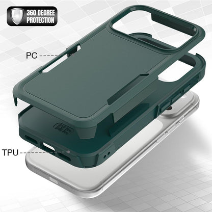 For iPhone 18 Pro 2 in 1 PC + TPU Phone Case - Dark Green - EDA010189102B
