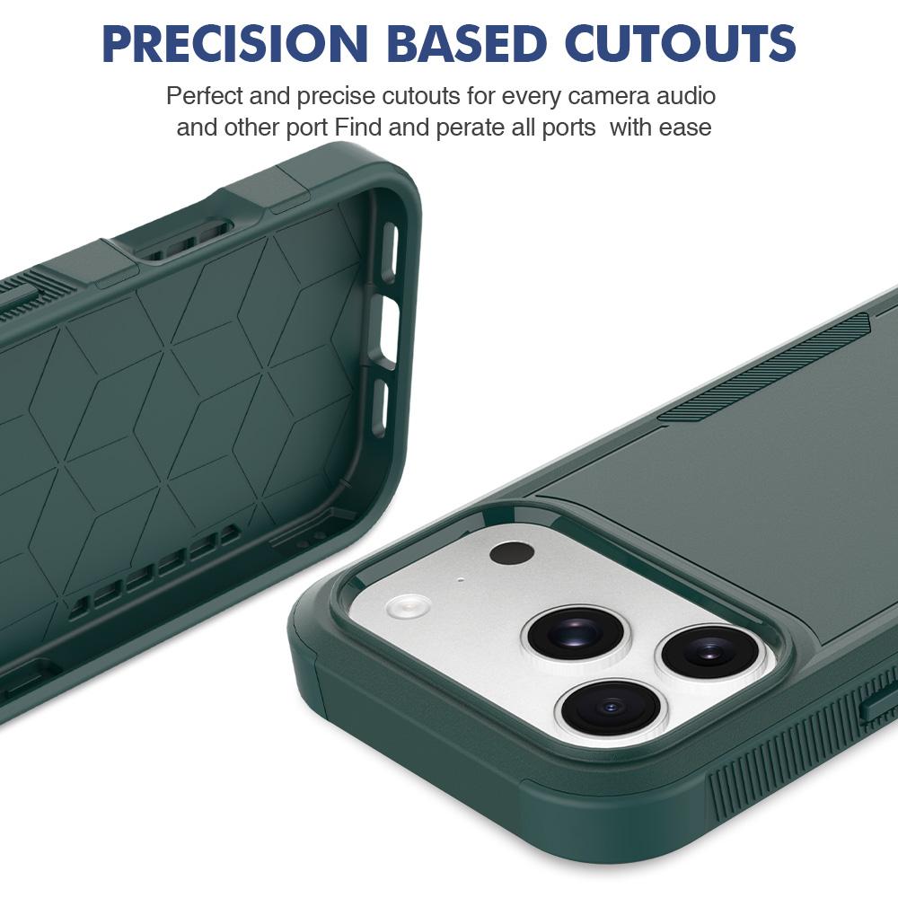 For iPhone 18 Pro 2 in 1 PC + TPU Phone Case - Dark Green - EDA010189102B